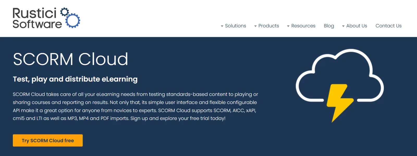 SCORM Cloud package testing and reporting dashboard