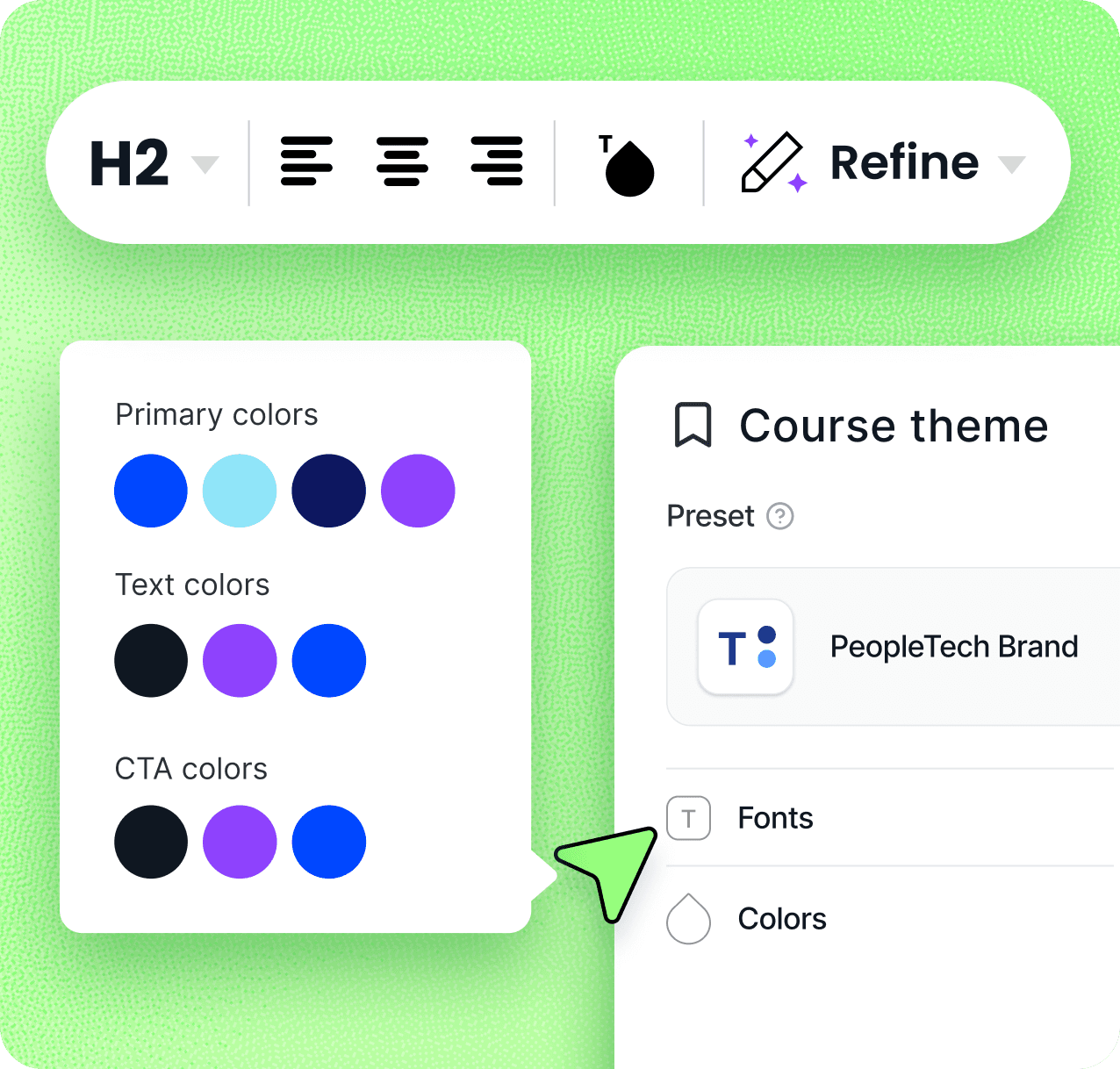 Course theme and branding customization